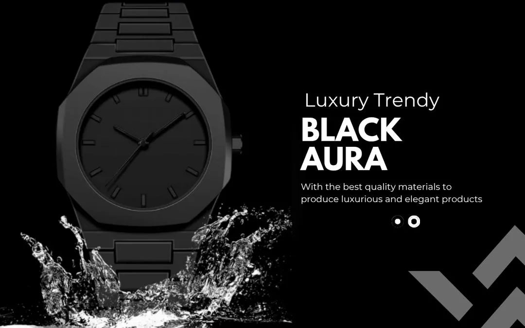 Arabic Black Aura Watch - Imported Quality Watch