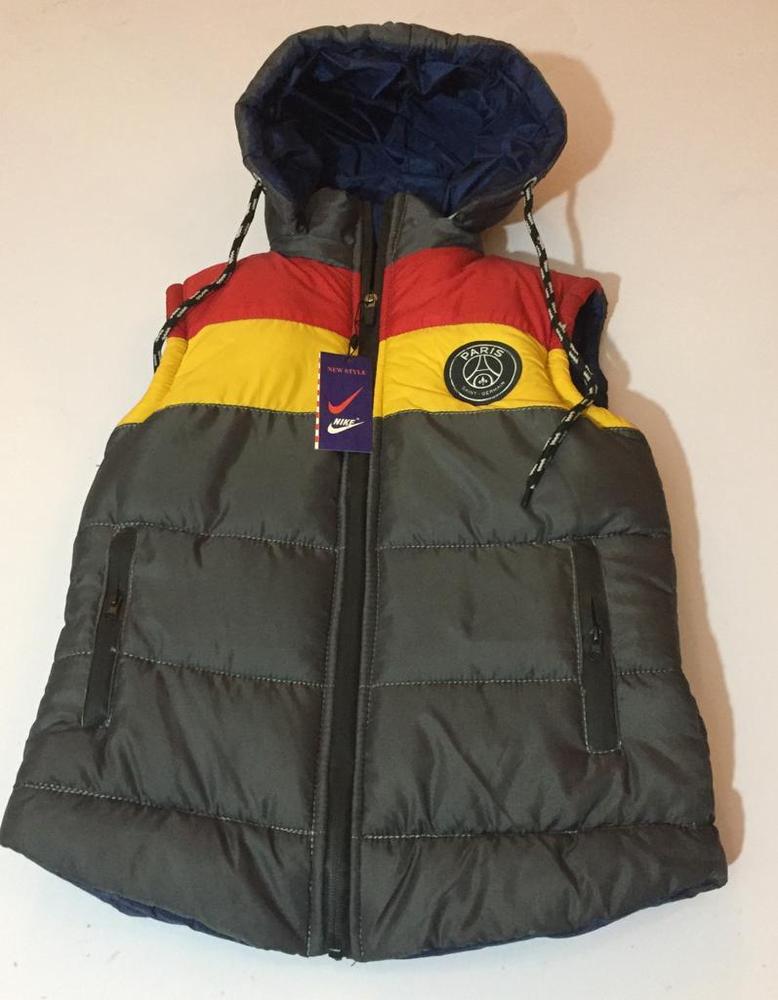 Boy's Quilted Parachute Sleeveless Jacket – Warm Stitched Winter Vest (1 Pc)