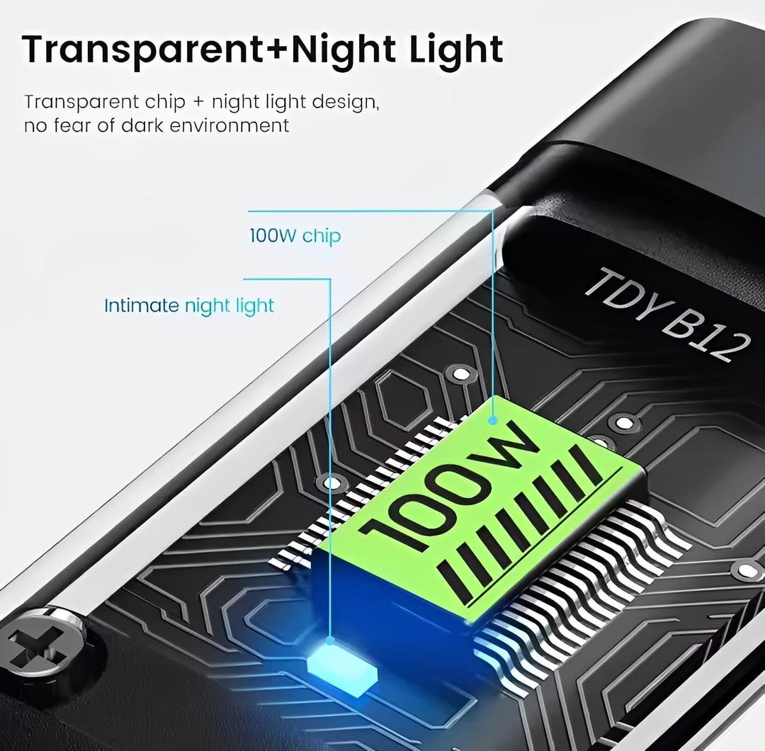 100W 3-in-1 Fast Charging Nylon Braided Cable – Type-C & Micro USB Universal Charger