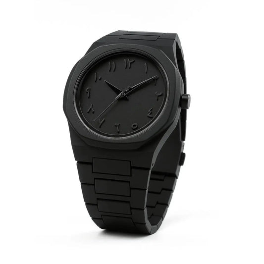 Arabic Black Aura Watch - Imported Quality Watch